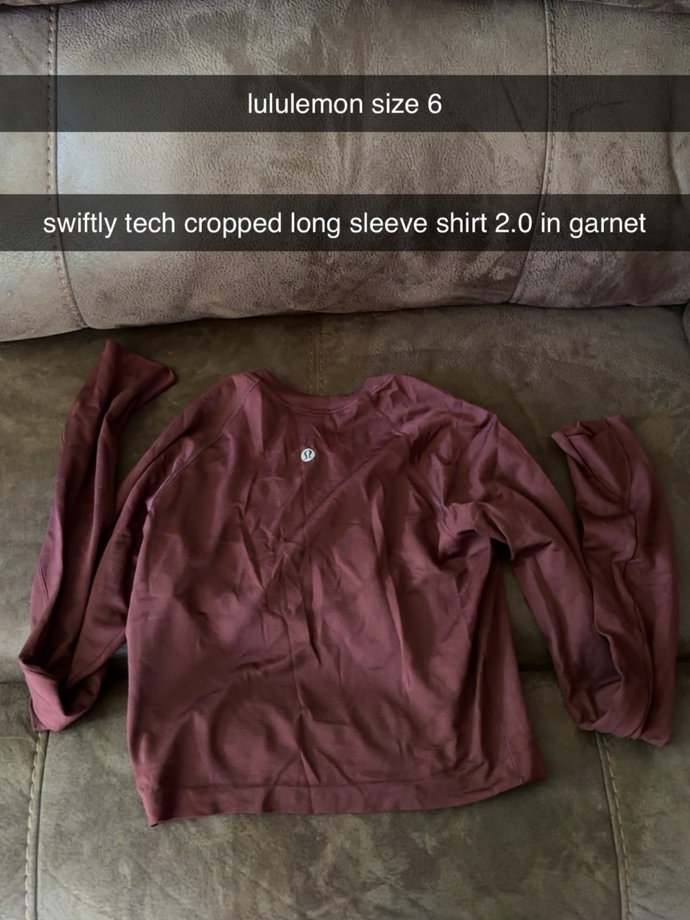 Lululemon Swiftly Tech Cropped Long Sleeve